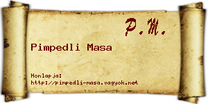 Pimpedli Masa névjegykártya